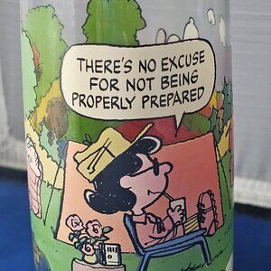 Vintage McDonald's Camp Snoopy Collection Glass Lucy "There's No Excuse" Peanuts